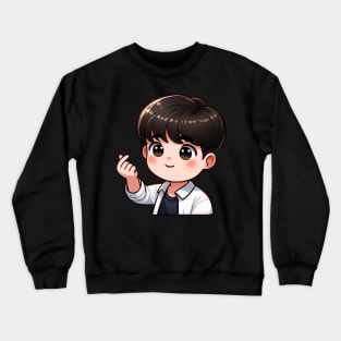 Cool Guy Korean Finger Hearts Kpop Crewneck Sweatshirt